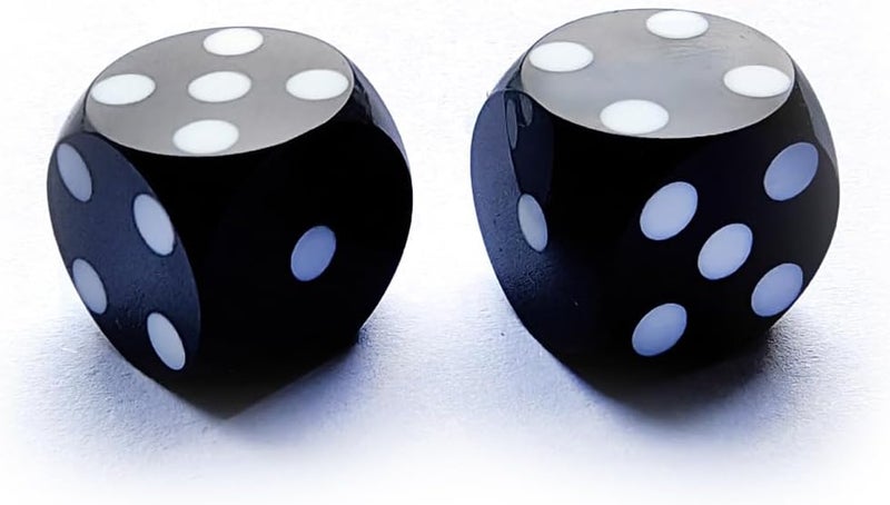 Bescon Professional Small Precision Dice 12.7mm (1/2 inch) with Random Serial Number, Mini Precision Cut Dice 12.7MM Opaque Black - Image 2